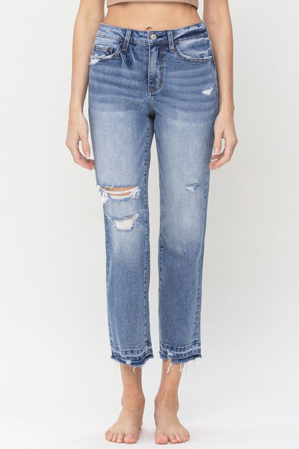 Lovervet "Lena" High Rise Crop Straight Jeans
