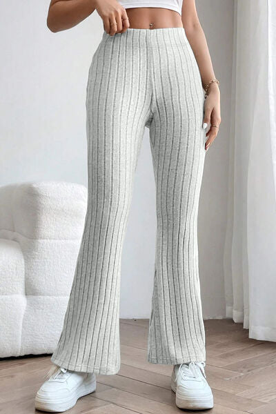 Basic Bae Ribbed High Waist Flare Pants