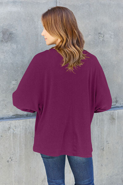 Double Take Round Neck Long Sleeve T-Shirt - Multiple Colors!