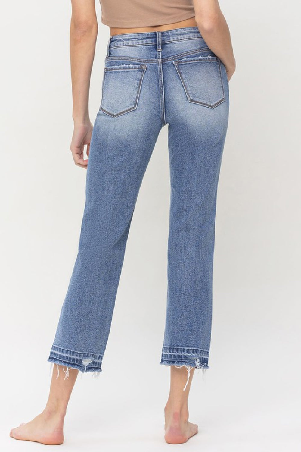 Lovervet "Lena" High Rise Crop Straight Jeans