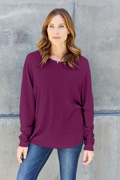 Double Take Round Neck Long Sleeve T-Shirt - Multiple Colors!