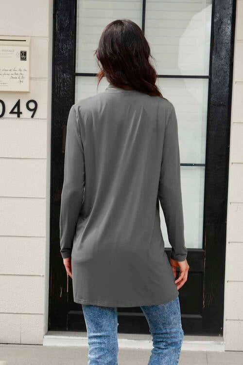 Basic Bae Open Front Long Sleeve Cardigan with Pockets- 5 Colors!