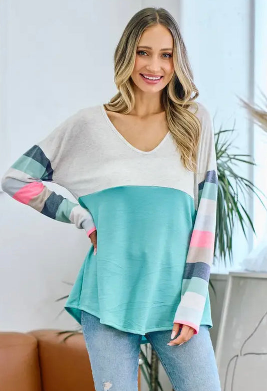 Time after Time Striped Long Sleeve Top