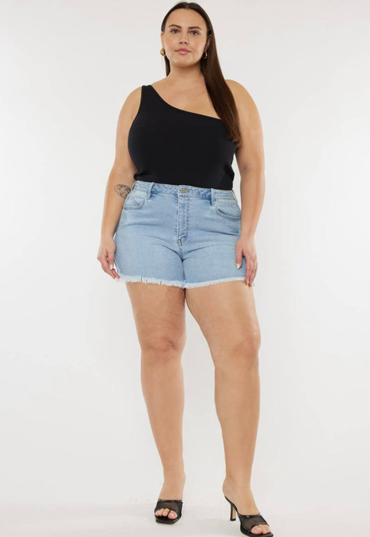 Kan Can Raw Hem Denim Shorts