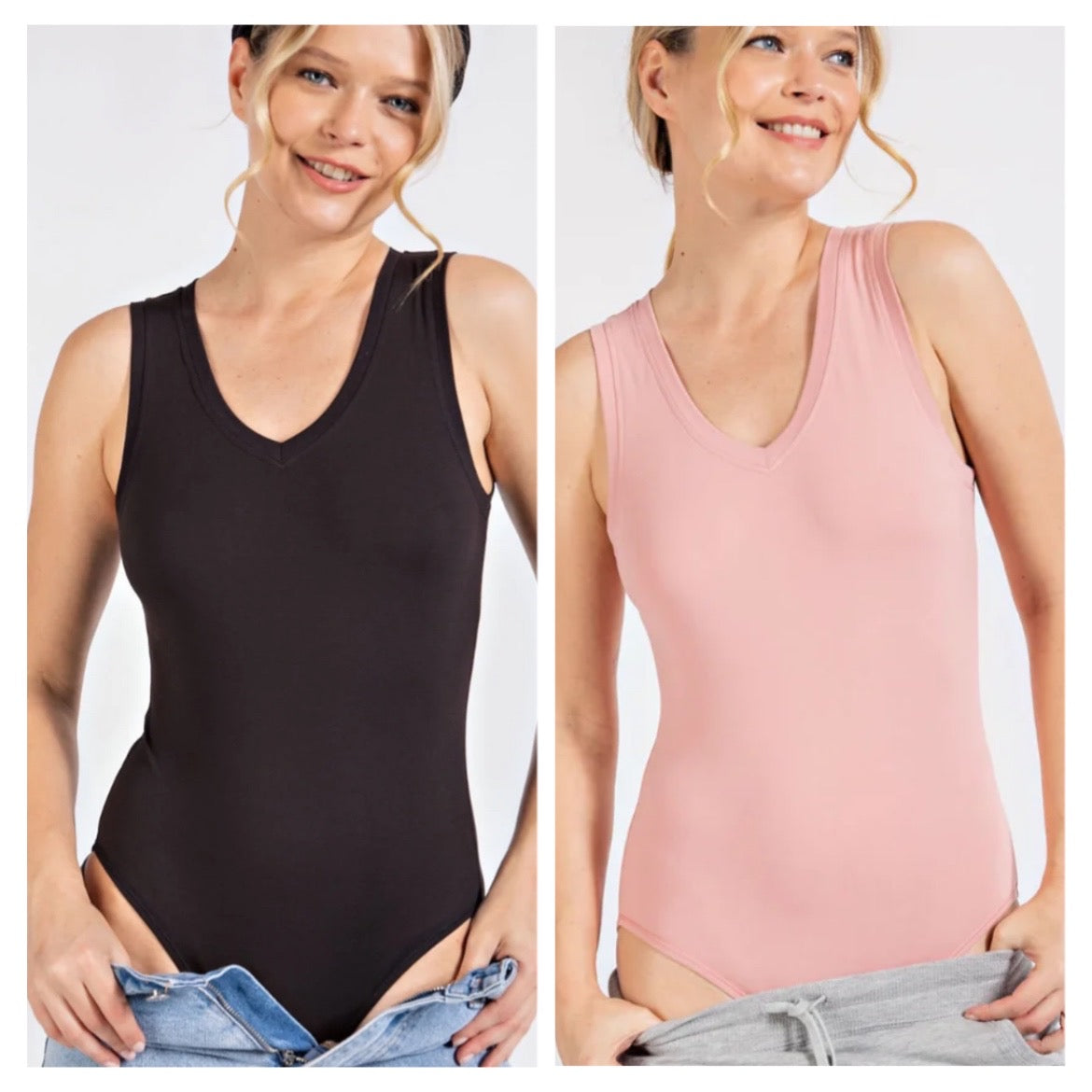 Buttery Soft Essential Bodysuit - BLACK OR PINK!